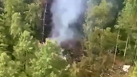 Imagen aérea de accidente de avión en Rusia (AFP)