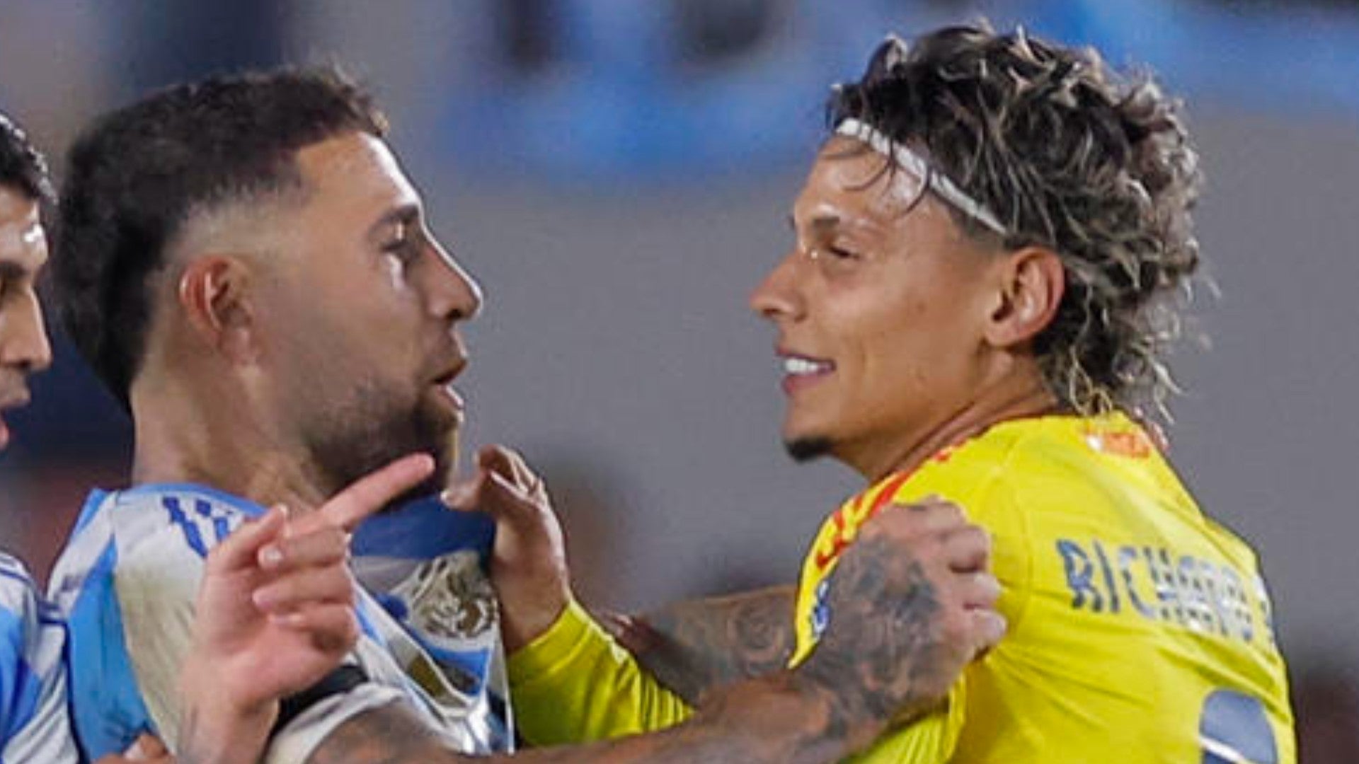 OtamendiRichardRiosEFE Nicolás Otamendi y RIchard Ríos en un partido Argentina contra Colombia / FOTO: EFE