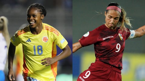 Linda Caicedo, futbolista colombiana / Deyna Castellanos, futbolista venezolana - Fotos: EFE