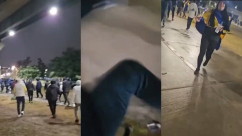 Roban el celular de una hincha al final del partido entre Atlético Tucumán y Boca Juniors, pero lo recuperaron / FOTO: Captura de video