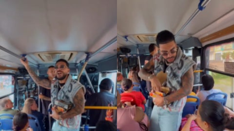 Ryan Castro se le mide a vender chocolatinas en los buses de Medellín / FOTO: Captura de pantalla