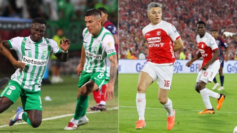 Atlético Nacional vs Santa Fe, uno de los juegos destacados de la cuarta jornada de la FPC- Fotos: EFE