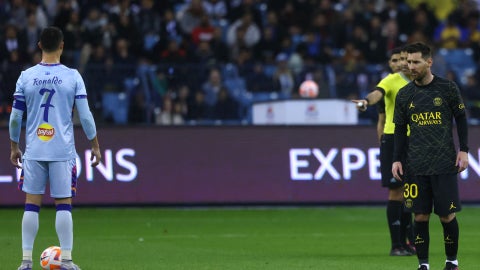 Cristiano Ronaldo y Lionel Messi | Foto: AFP