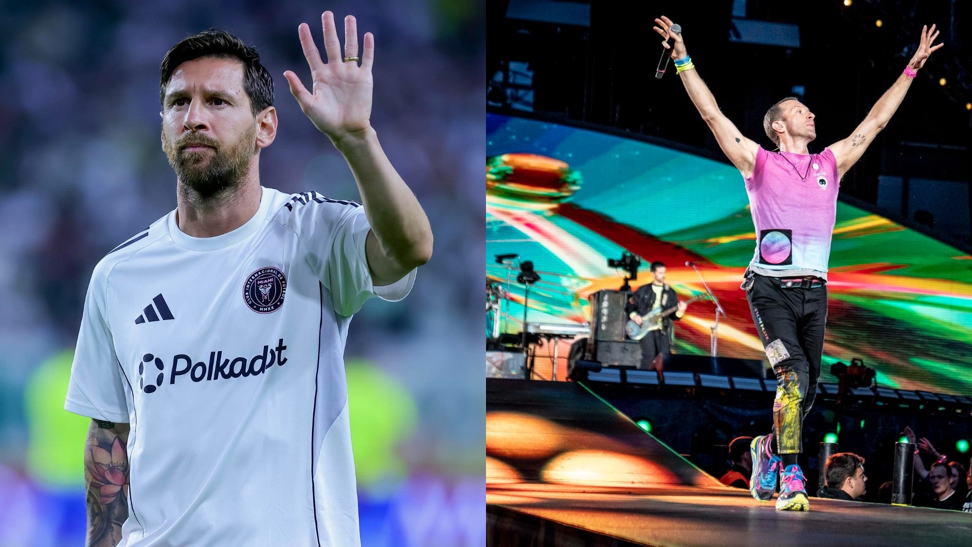 LioneMessiColdplayEFE Lionel Messi y Coldplay / FOTO. EFE