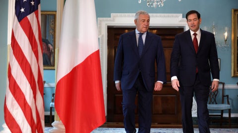Antonio Tajani y Marco Rubio - AFP