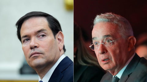 Marco Rubio/ Álvaro Uribe - Fotos EFE
