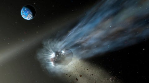 Las lluvias de meteoros suceden cuando la Tierra choca con restos de cometas - Foto NASA