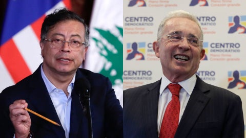 Gustavo Petro y Álvaro Uribe (EFE)