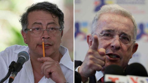 Gustavo Petro y Álvaro Uribe - EFE