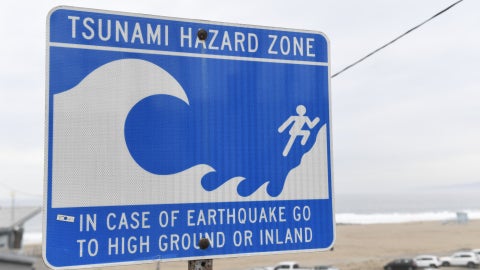 Aviso de alerta de tsunami en California - Foto de referencia: AFP