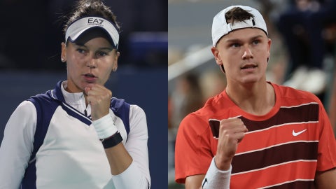 Los tenistas Veronika Kudermetova y Holger Rune | Foto: EFE