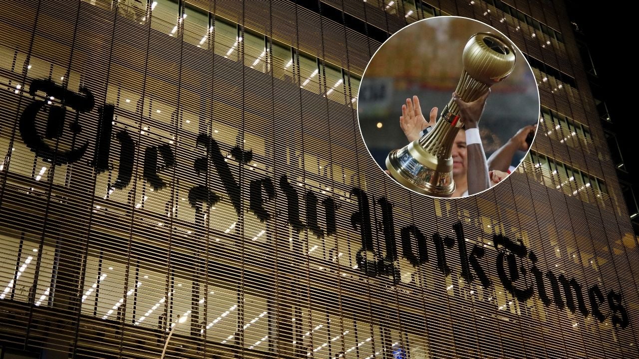 Edificio de The New York Times - Foto AFP/ Trofeo Liga BetPlay Dimayor - Foto EFE Edificio de The New York Times - Foto AFP/ Trofeo Liga BetPlay Dimayor - Foto EFE