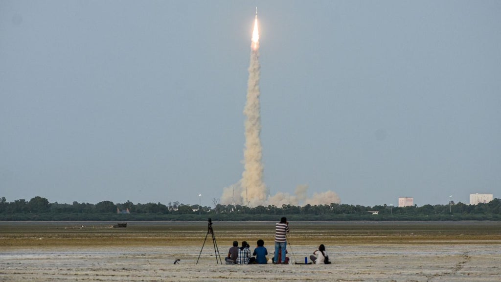 Cohete que transporta satélite NISAR de la NASA y de la ISRO - Foto EFE