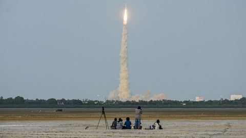 Cohete que transporta satélite NISAR de la NASA y de la ISRO - Foto EFE