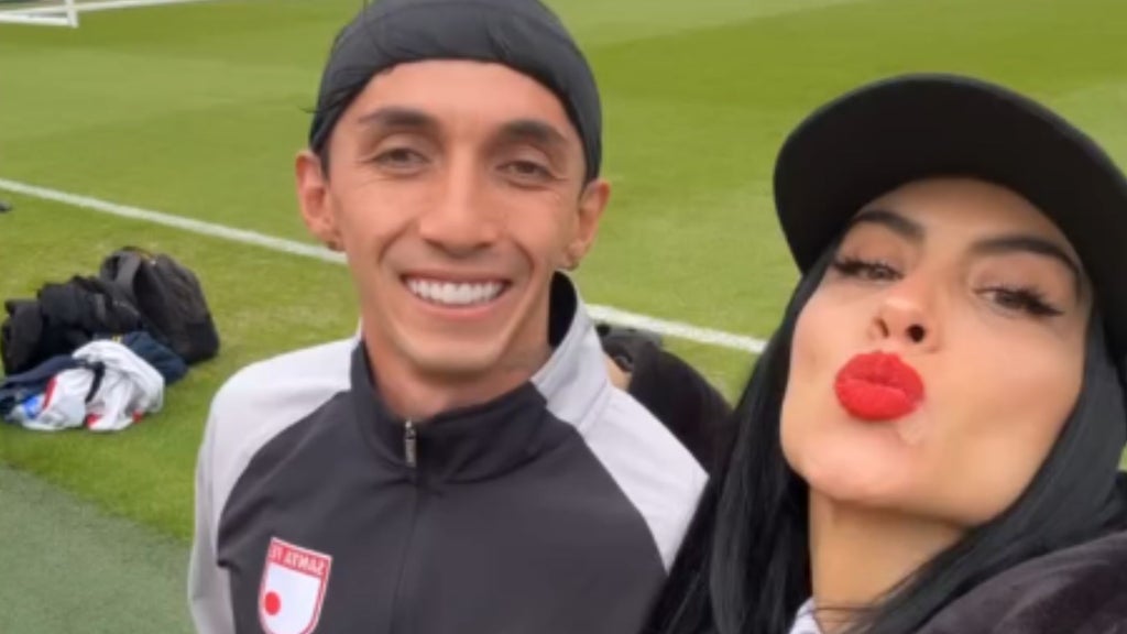 Omar Frasica, jugador de Santa Fe, y Jessica Cediel - Foto captura Instagram @jessicacedielnet