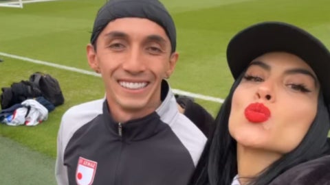 Omar Frasica, jugador de Santa Fe, y Jessica Cediel - Foto captura Instagram @jessicacedielnet