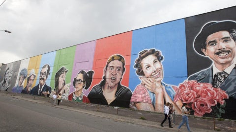 Mural del Chavo del 8 en Brasil - Foto EFE