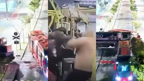 Tren chocó un bus en Brasil y lo partió en dos / FOTO: Captura de video
