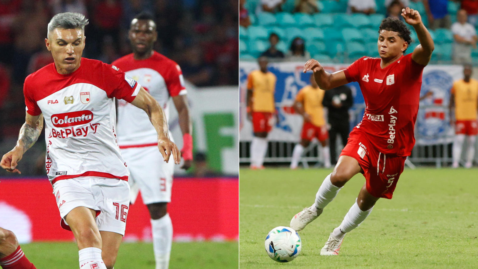 Santa Fe vs América, uno de los emocionantes juegos de la quinta fecha del FPC - Fotos: EFE Santa Fe vs América, uno de los emocionantes juegos de la quinta fecha del FPC - Fotos: EFE
