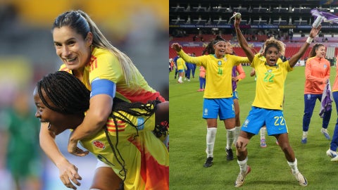 Jugadoras de Colombia y Brasil (EFE)