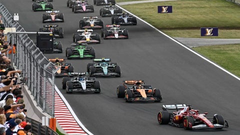 Inicio del Gran Premio de Hungría 2025. (EFE)