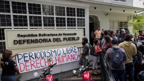 Manifestación de periodistas venezolanos - Foto EFE