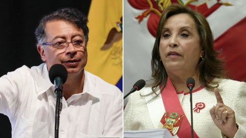 Gustavo Petro, presidente de Colombia - Dina Boluarte, presidente de Perú - Foto EFE