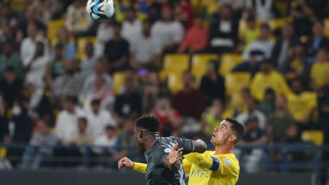 Cristiano Ronaldo durante partido de la Saudi Pro League - Foto AFP