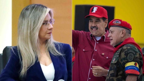 Vicky Dávila, Nicolás Maduro y Diosdado Cabello - EFE
