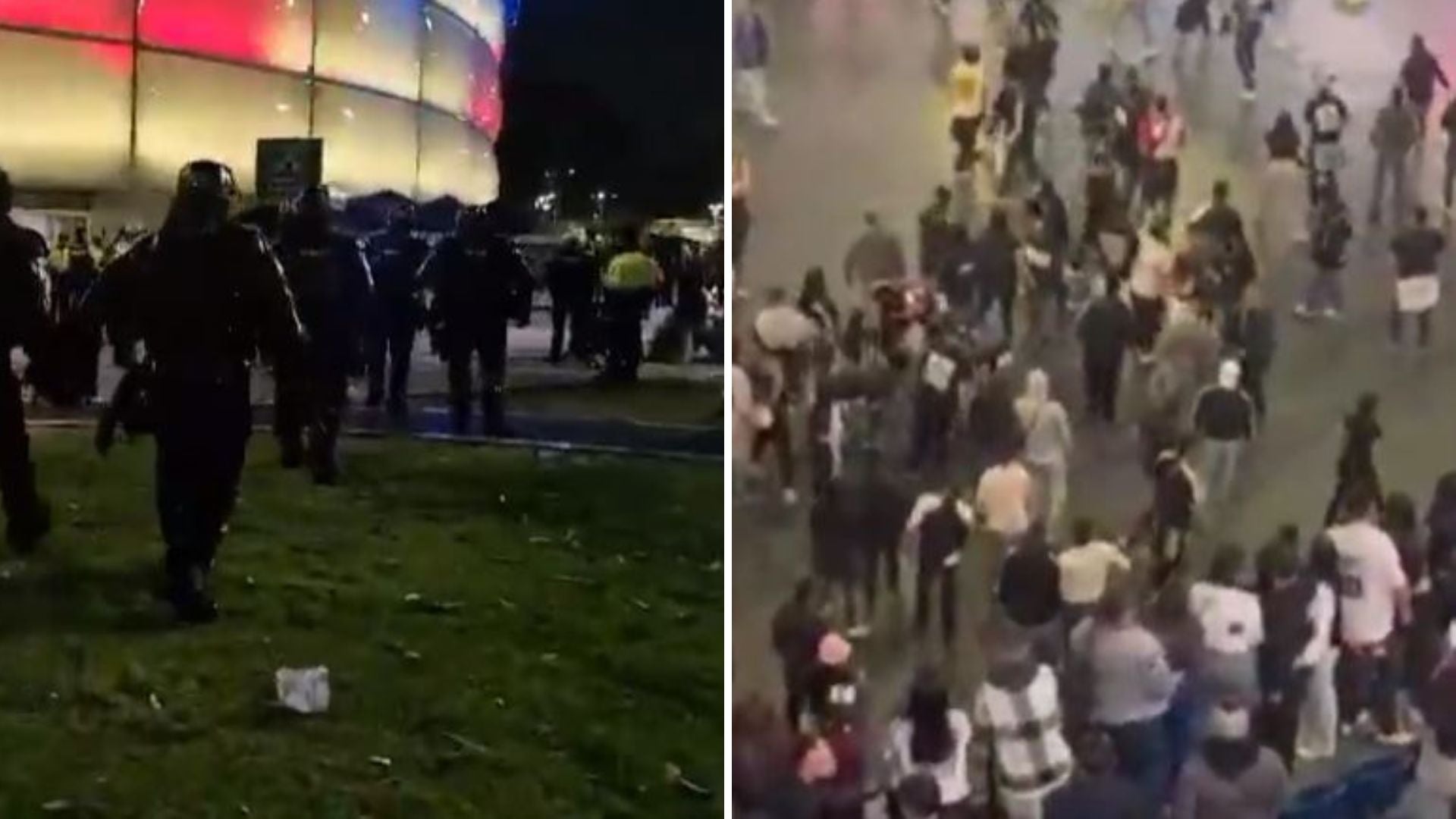 Un muerto y varios heridos dejan disturbios en el Movistar Arena en Bogotá