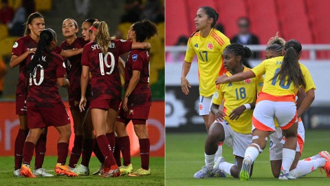 Selecciones femeninas de fútbol de Colombia y Venezuela - AFP