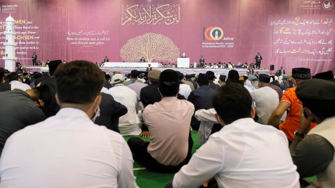 Conferencia de Paz de los Musulmanes Ahmadía en Stuttgart, Alemania, el 01 de septiembre de 2023. - Foto: EFE