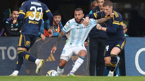 Duván Vergara en Racing vs Boca Juniors - Foto AFP