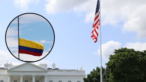 Banderas de Colombia y Estados Unidos - Fotos de referencia: EFE