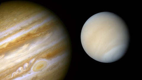 Júpiter y Venus - Foto NASA