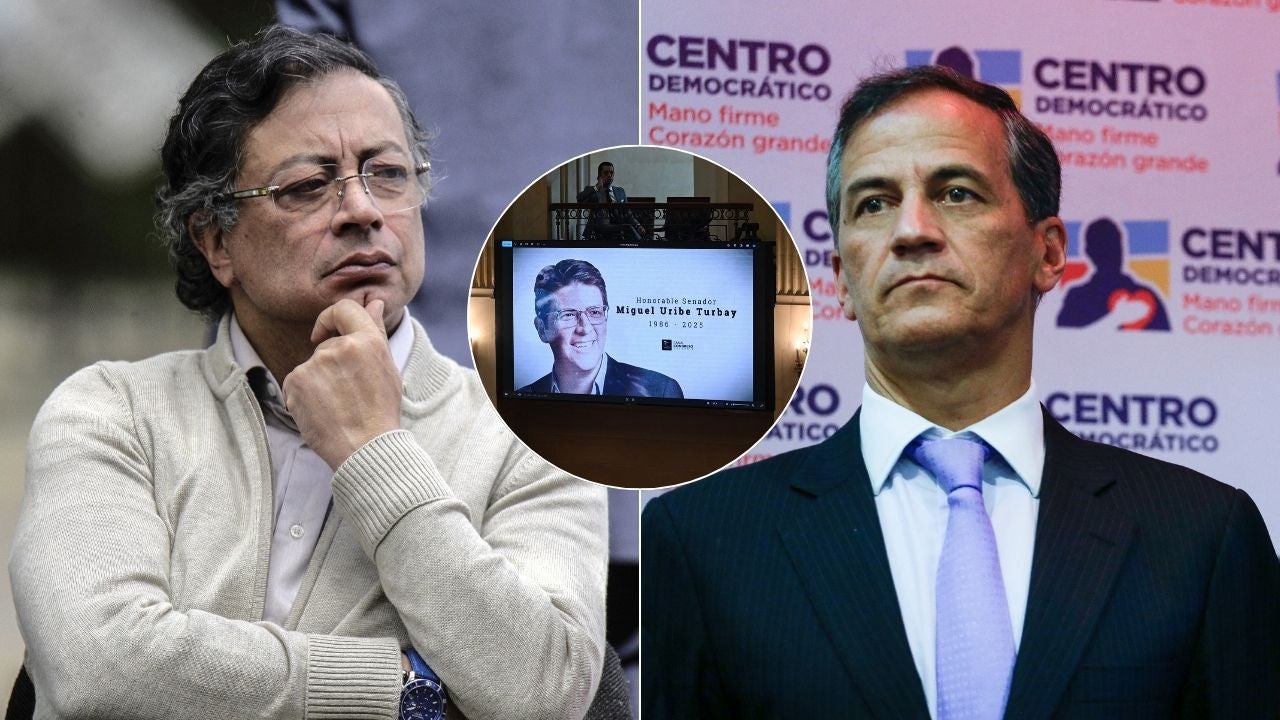 Gustavo Petro- Homenaje a Miguel Uribe en el Senado- Rafael Nieto - Fotos AFP