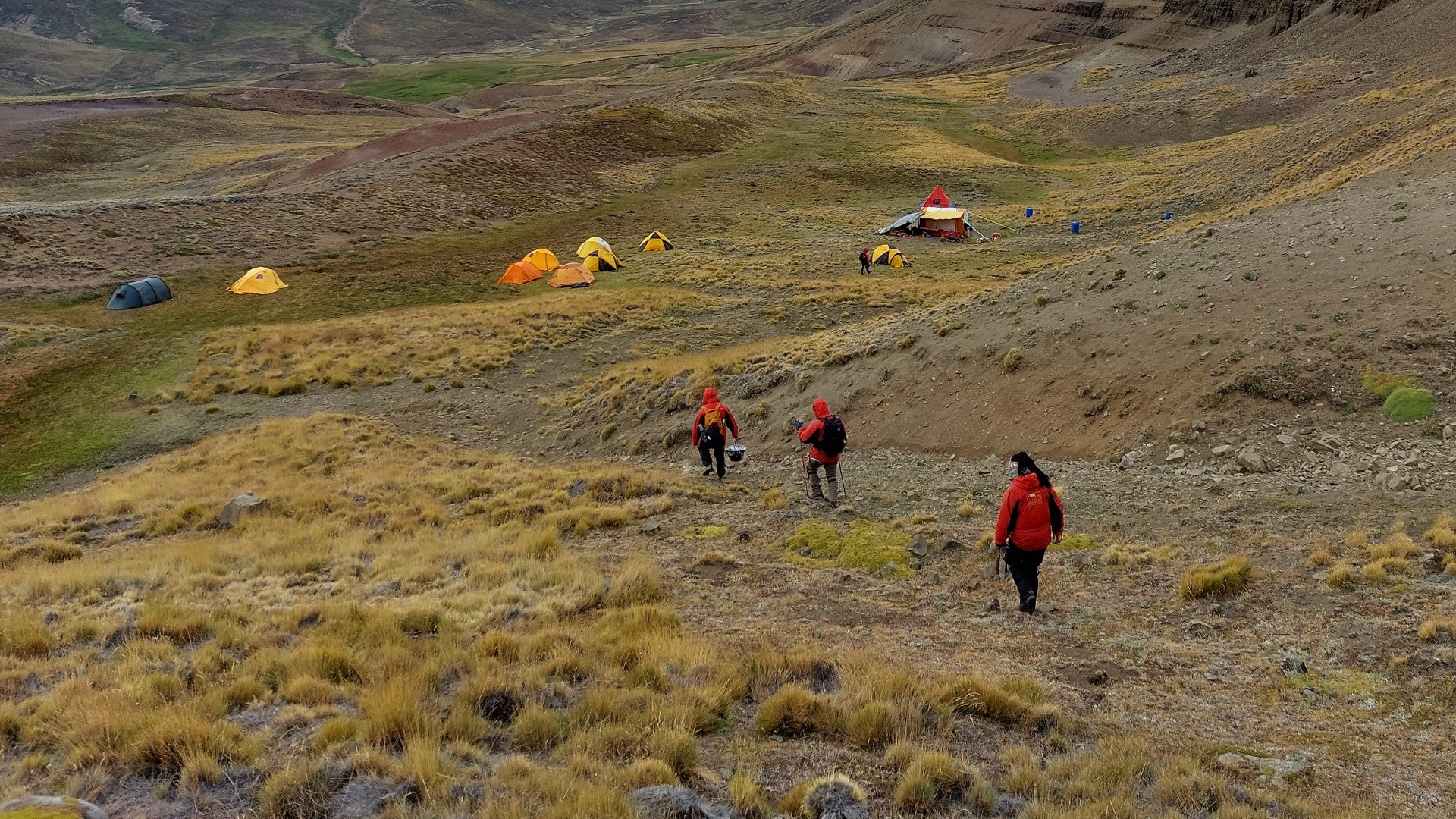 Paleontólogos trabajando en el valle del Río de la Chinas, en la región de Magallanes de Chile - AFP Paleontólogos trabajando en el valle del Río de la Chinas, en la región de Magallanes de Chile - AFP