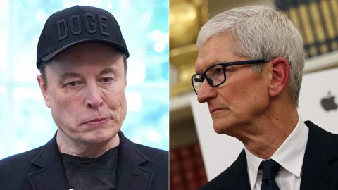 Elon Musk - Tim Cook - Fotos AFP
