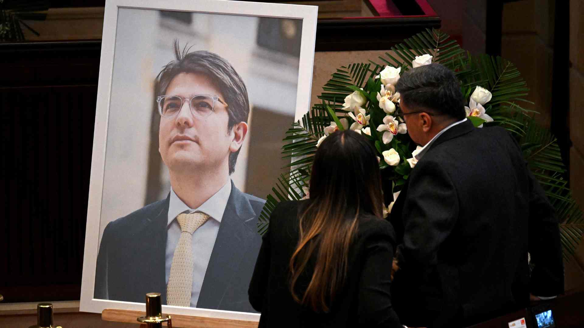 Cámara ardiente de Miguel Uribe - AFP