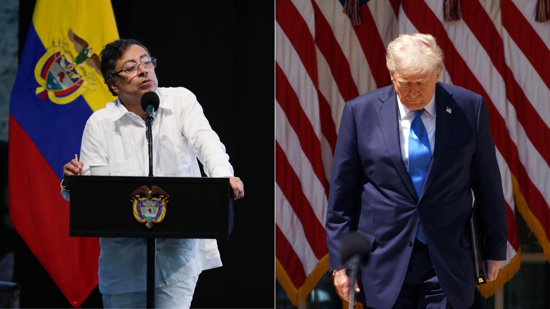 Gustavo Petro/ Donald Trump - Fotos EFE