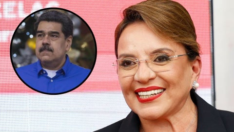 Nicolás Maaduro, jefe del régimen venezolano y Xiomara Castro, presidente de Honduras - Fotos: EFE