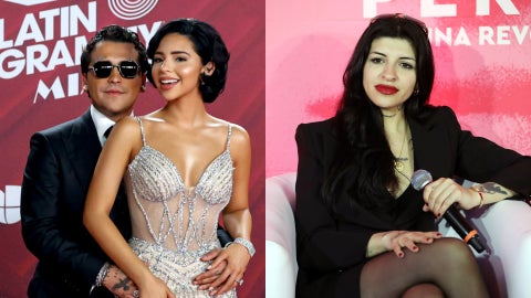 Christian Nodal, Angela Aguilar y Cazzu | Foto: EFE