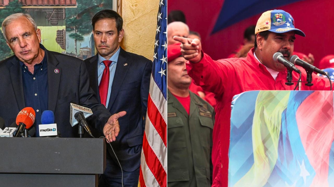 Carlos Giménez y Marco Rubio/ Nicolás Maduro - Fotos EFE