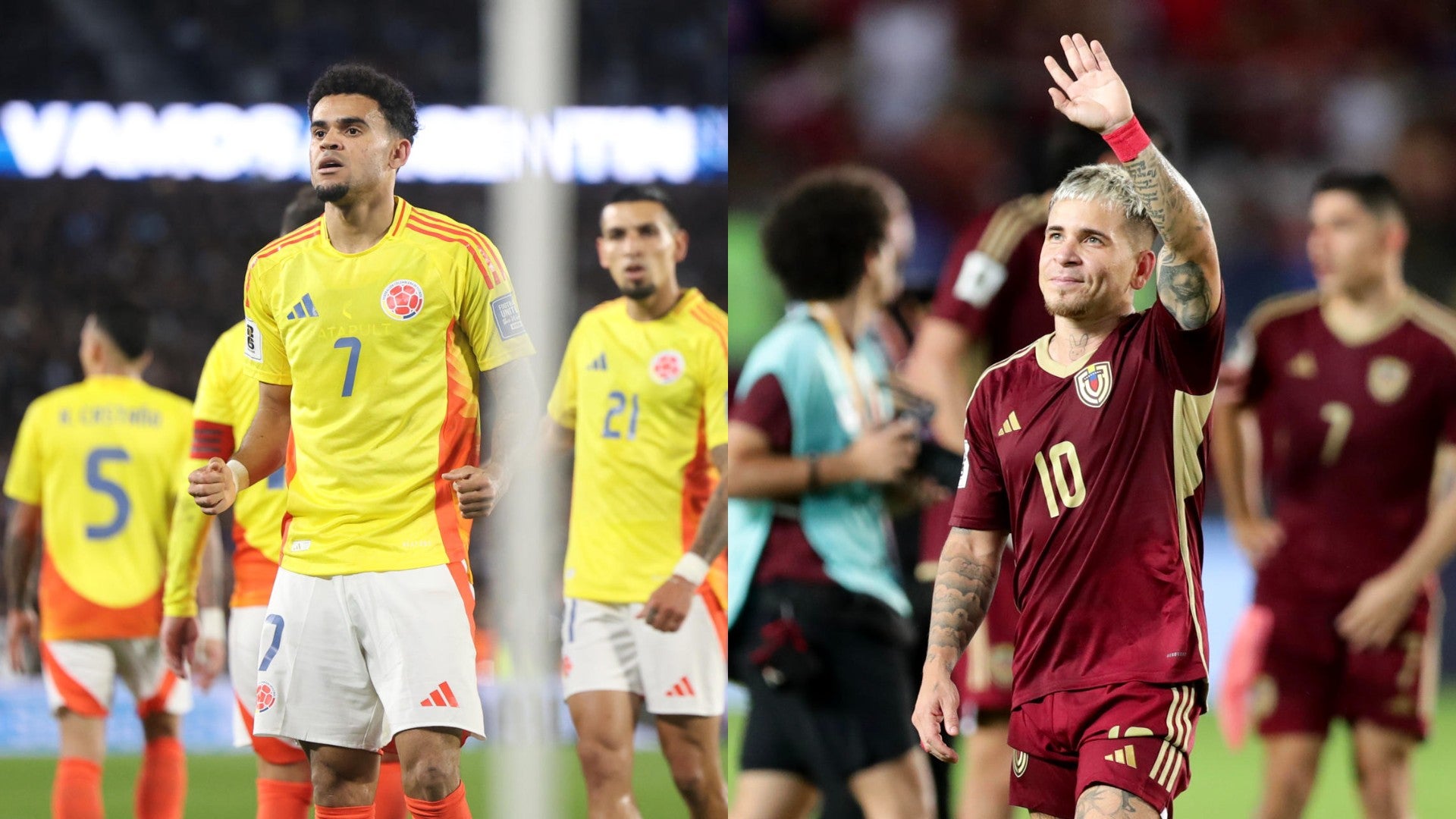 Selección Colombia y Selección de Venezuela en Eliminatorias Sudamericanas - Fotos: EFE