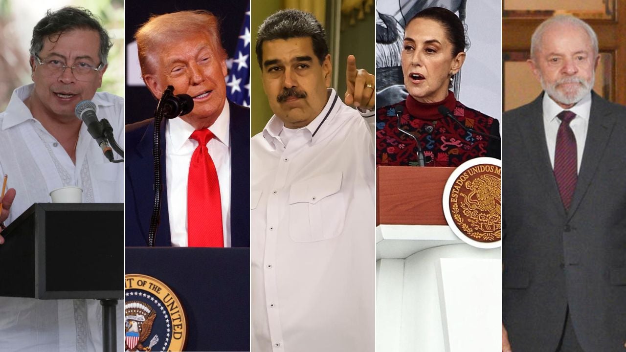 Petro, Trump, Maduro, Sheinbaum y Lula da Silva - Fotos EFE