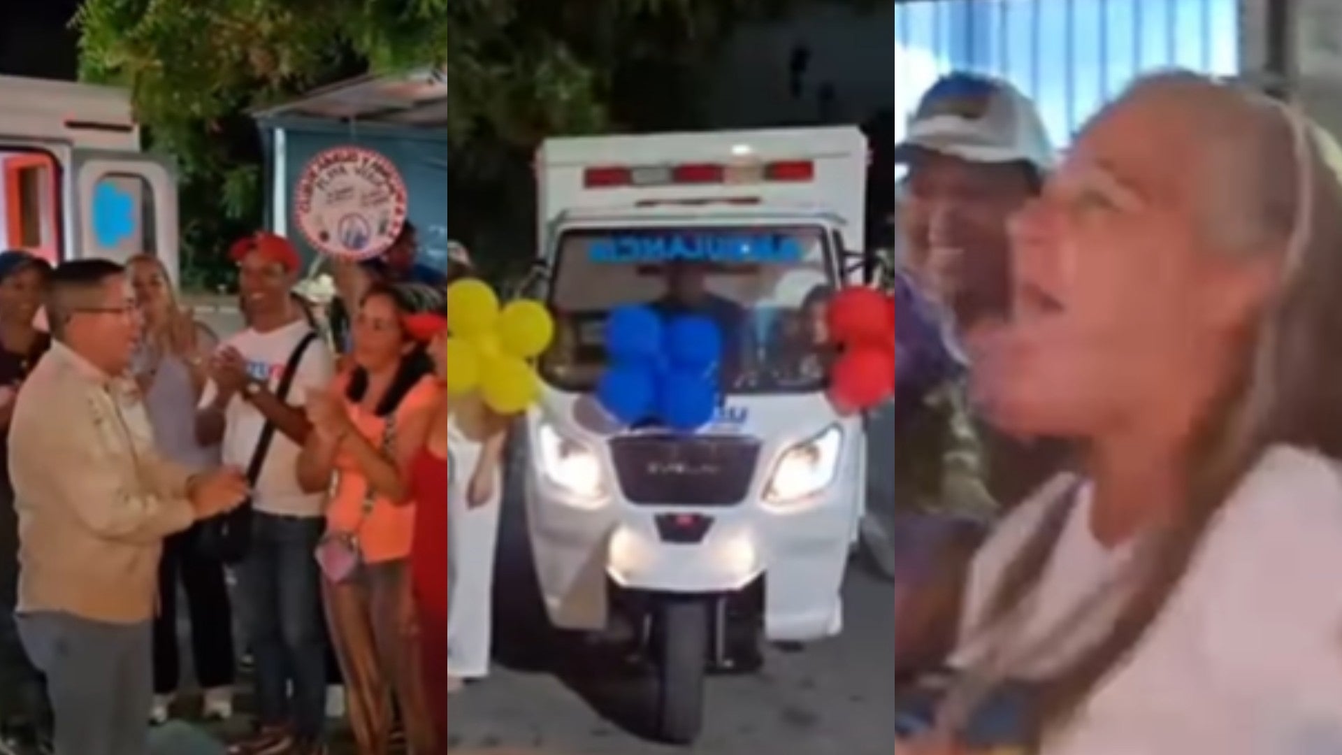 Alcalde del régimen de Venezuela hace entrega de una moto ambulancia en La Guaira - Fotos: X