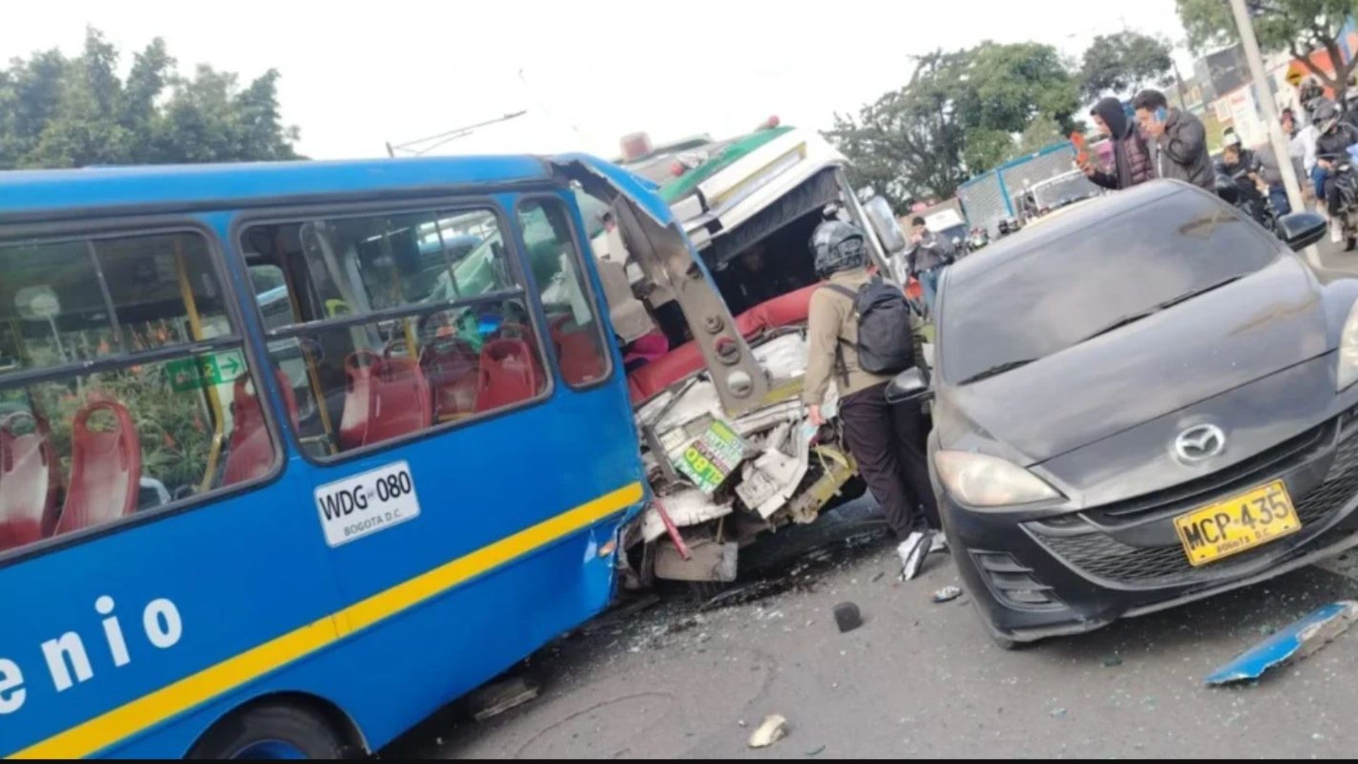 Accidente en Bogotá - Foto tomada de Noticias RCN