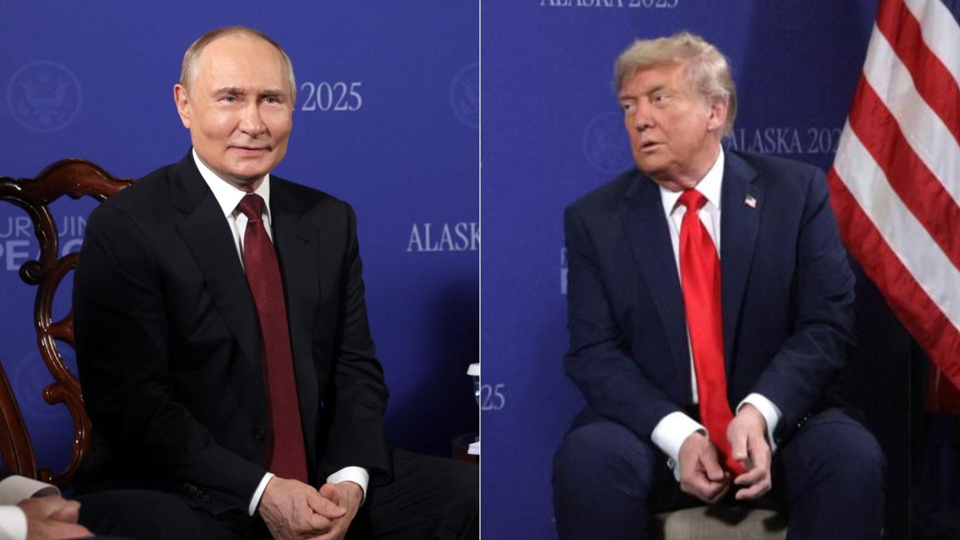 Donald Trump y Vladímir Putin en cumbre en Alaska - Fotos EFE