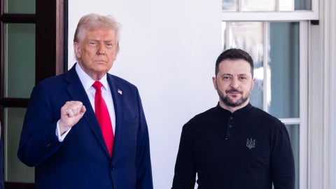 Donald Trump, presidente de Estados Unidos, y Volodimir Zelenski, presidente de Ucrania - Foto: EFE