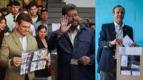 Rodrigo Paz, Jorge Quiroga y Samuel Doria Medina, candidatos a la presidencia de Bolivia - Fotos: EFE